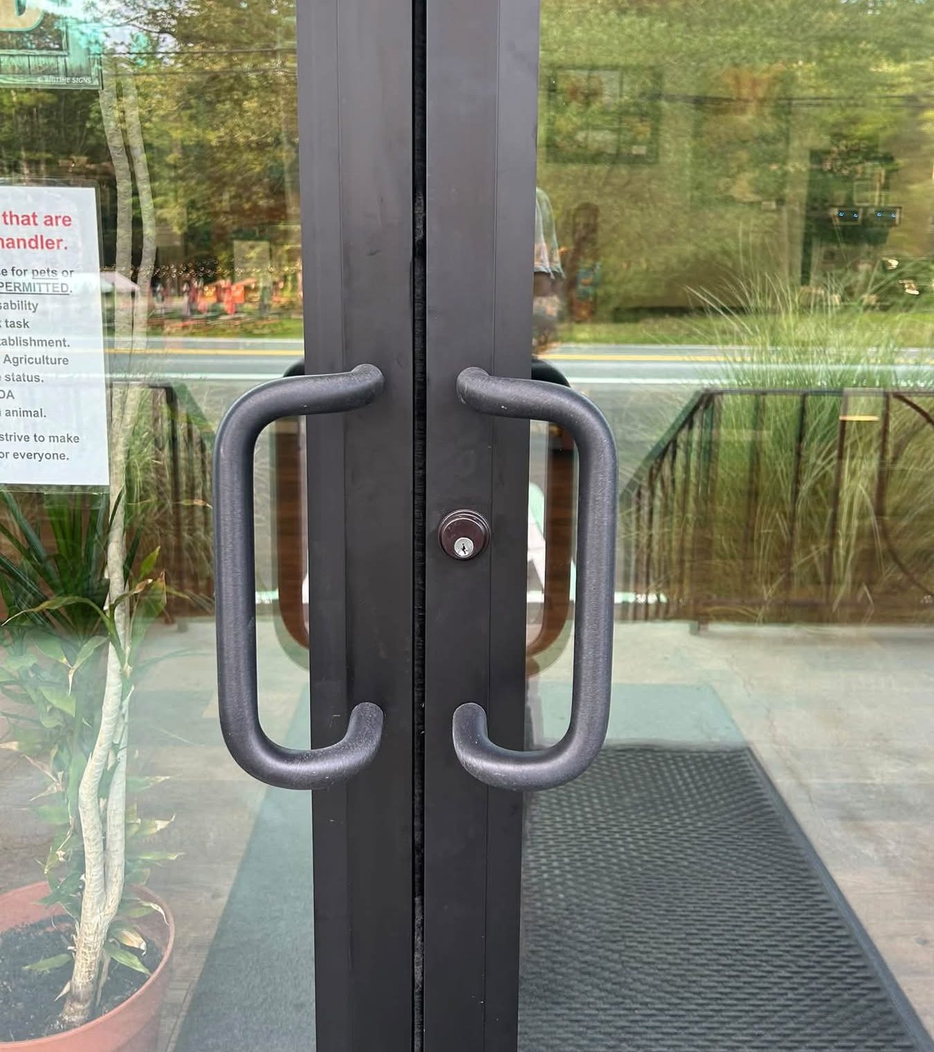 bedco commercial property improvement program replaced the front doors of first place cafe