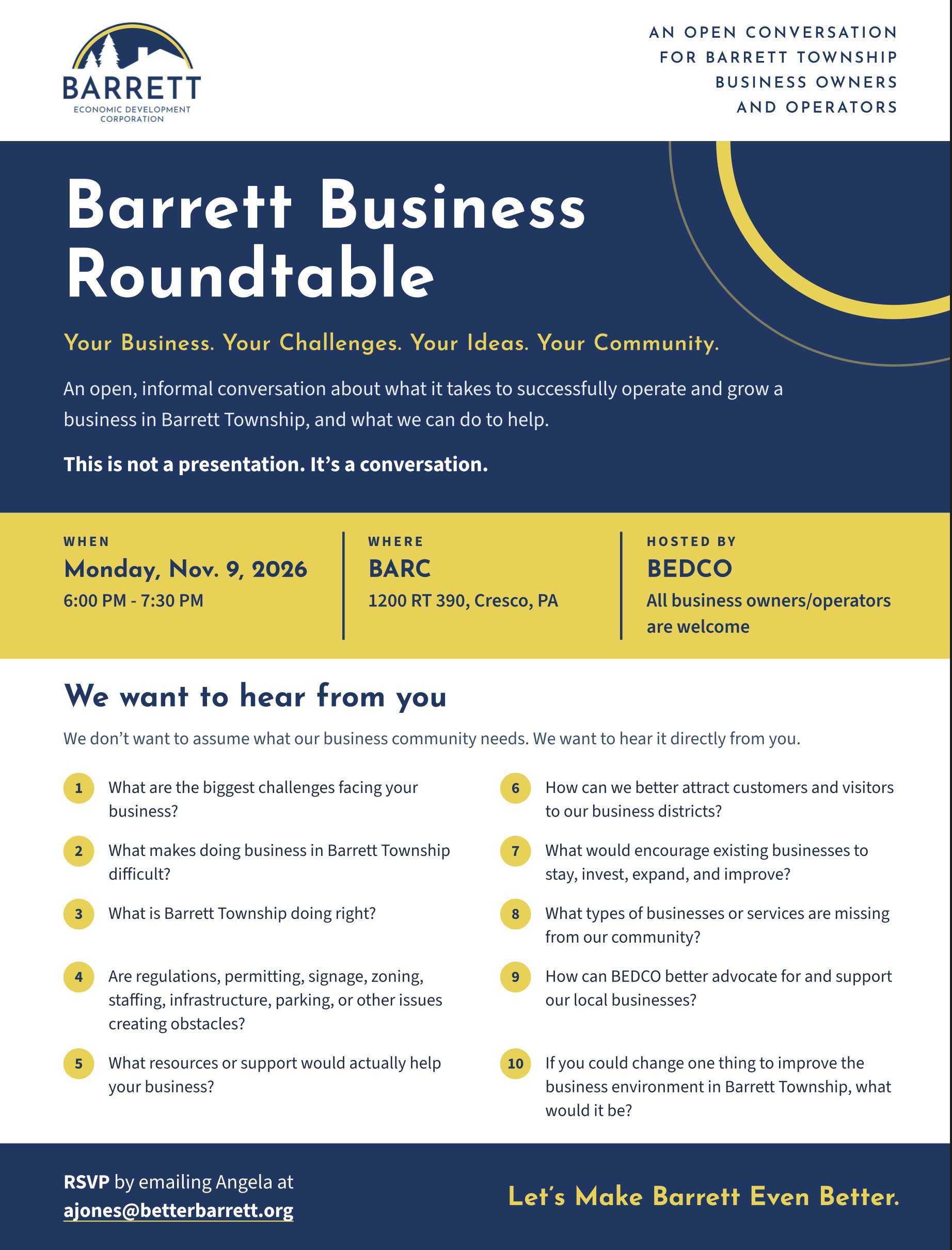 november 9 business roundtable flyer